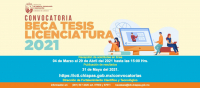 BECAS| Convocatoria Beca Tesis Licenciatura 2021