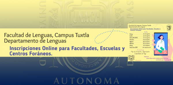 Inscripciones en línea al Departamento de Lenguas