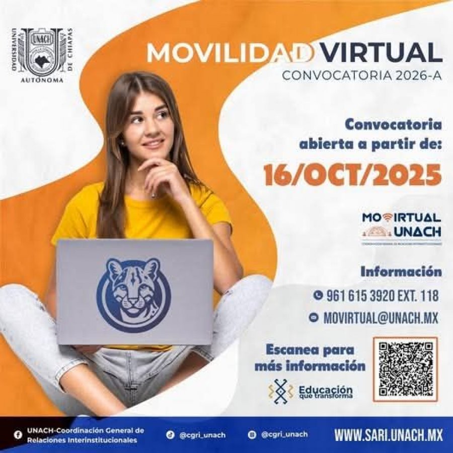 Convocatoria de Movilidad Virtual UNACH