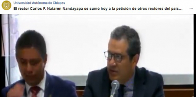 El rector Carlos F. Natarén Nandayapa se suma a la petición de rectores.