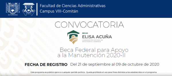 Beca Federal para Apoyo a la Manutención 2020-II