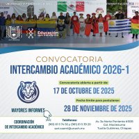 ¡CONVOCATORIA ABIERTA! Intercambio Académico 2026-1