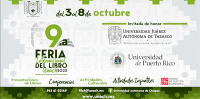 9a Feria Internacional del Libro UNACH 2022