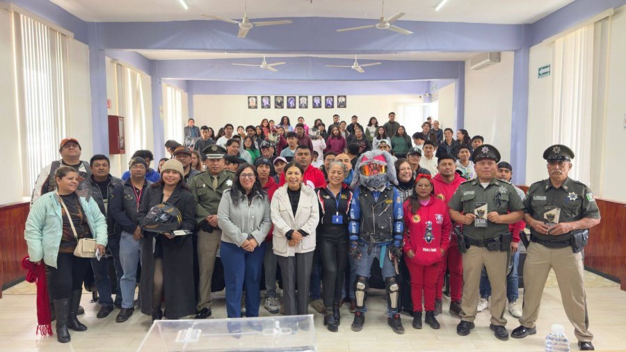 PROGRAMA OCELOTES EN MOTO HACE PARADA EN LA FCA CVIII-COMITÁN