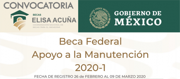 Beca Federal Apoyo a la Manutención 2020-1