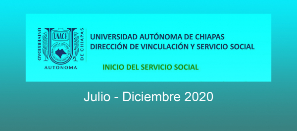 Inicio de Servicio Social período julio-diciembre 2020