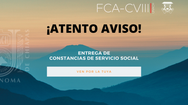 ENTREGA DE CONSTANCIAS DE SERVICIO SOCIAL.