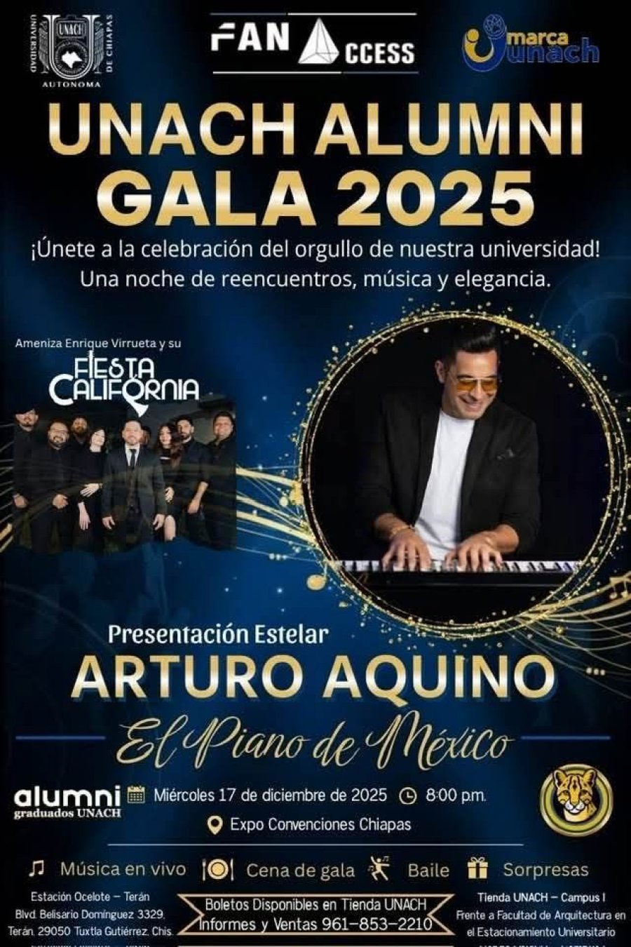 UNACH ALUMNI. INVITAN A LA CENA DE GALA 2025.