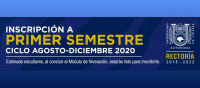 INSCRIPCIÓN A 1er SEMESTRE CICLO AGO-DIC 2020