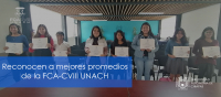 Reconocen a mejores promedios de la FCA-CVIII UNACH